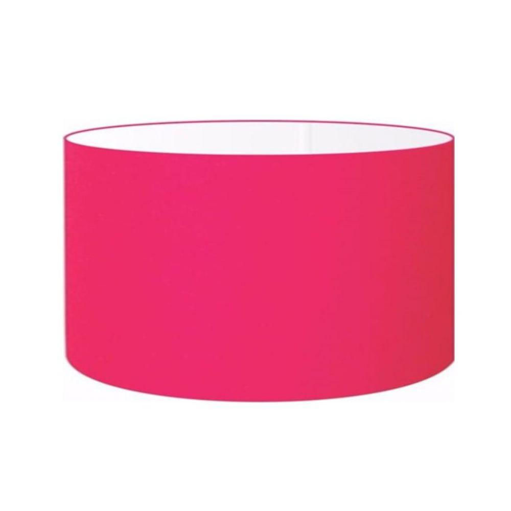 Cúpula Abajur e Luminária em Tecido Vivare 50x30cm Rosa Pink