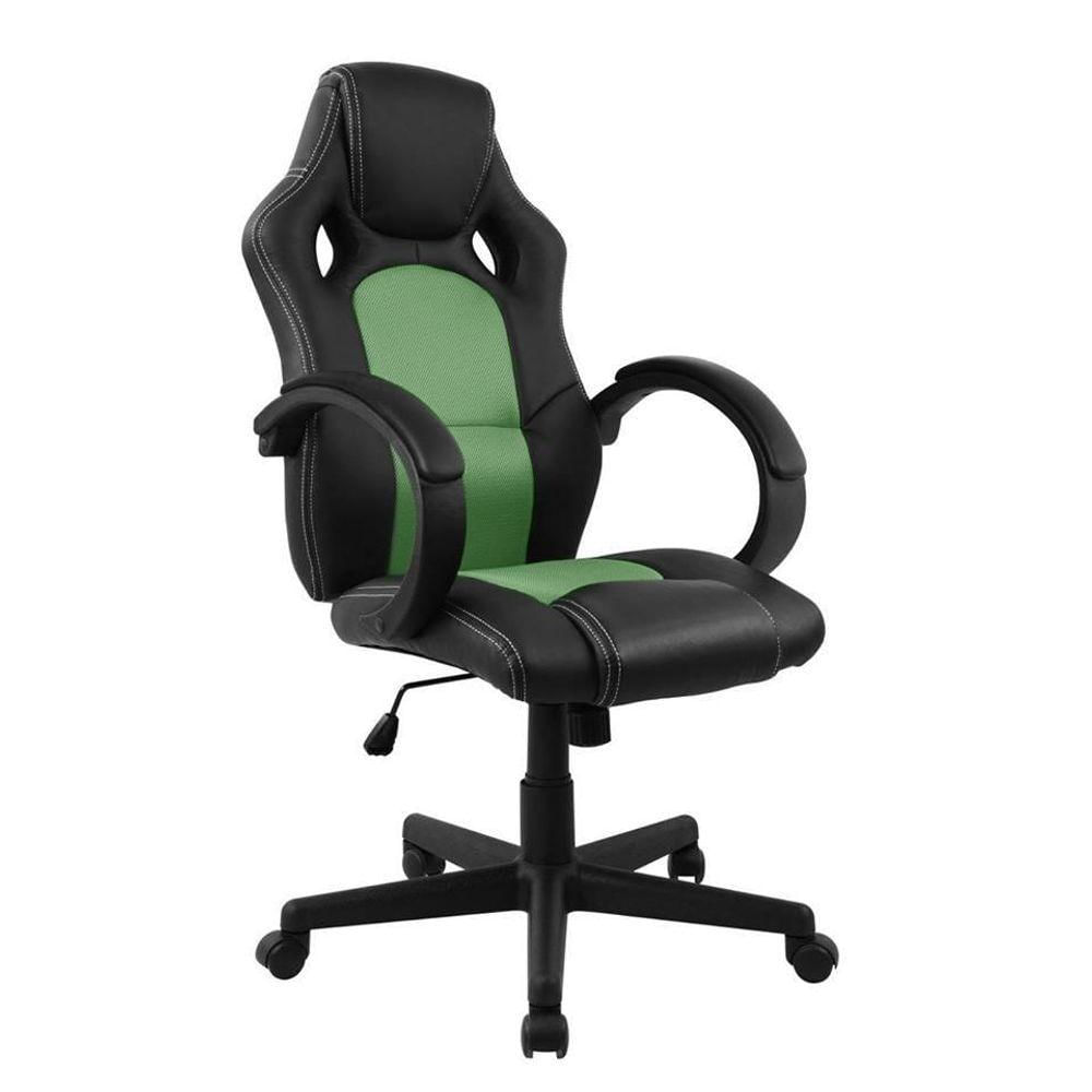 Cadeira Presidente Gamer Pel-3002 Sintético Preta/Verde Pel