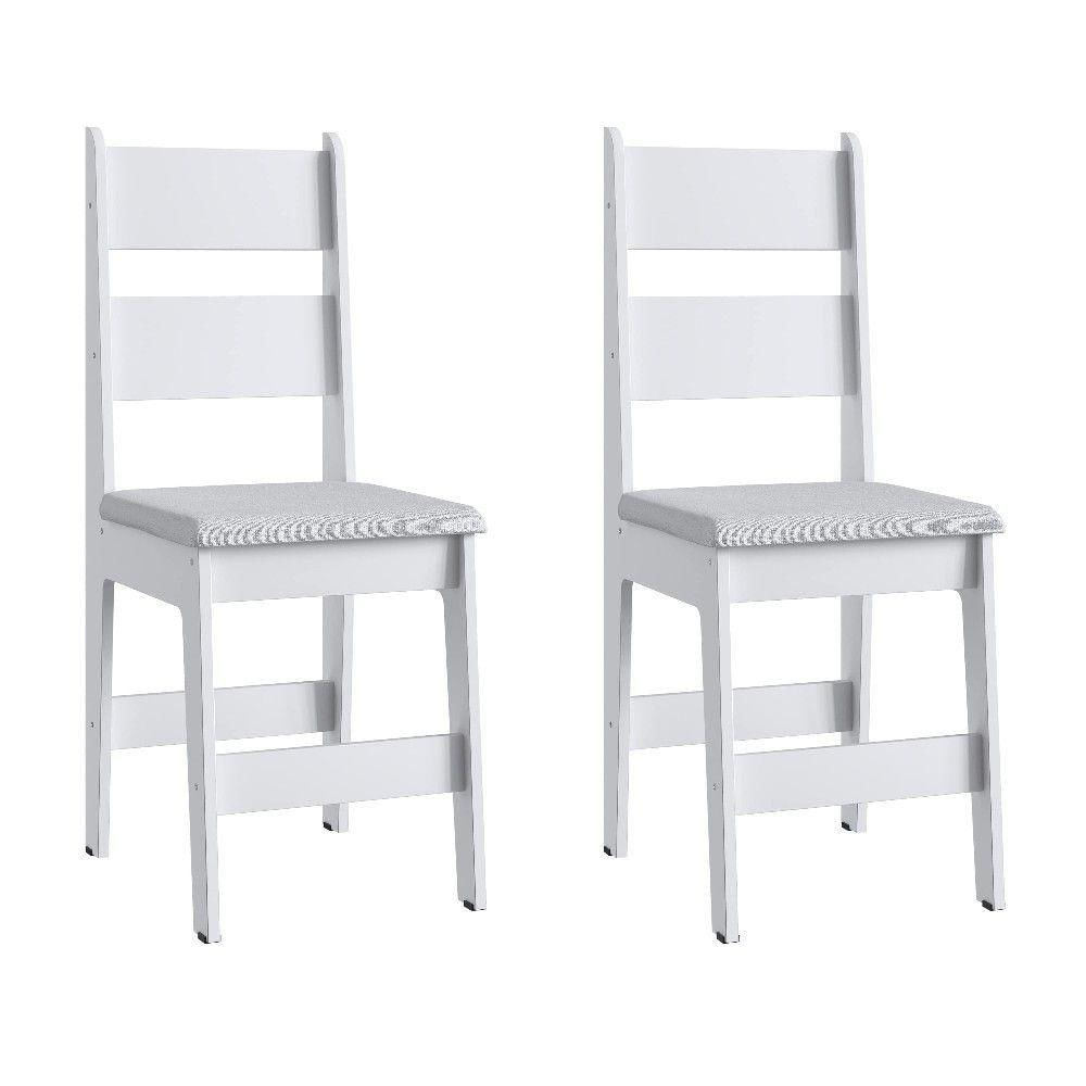 2 Cadeiras Mdf Milano Branco