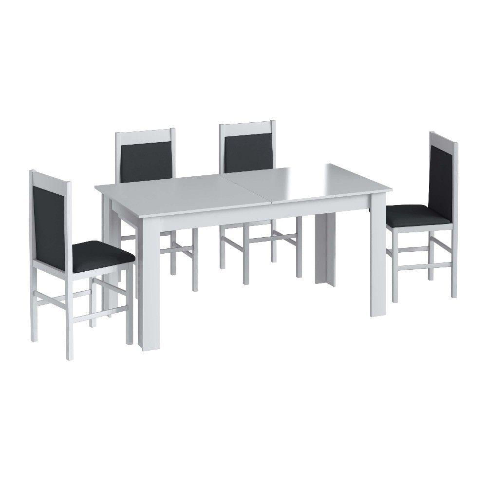 Conjunto Mesa Elástica 8 Cadeiras com Estofado Branco