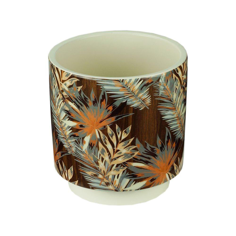 Vaso Decorativo Cerâmica Tropical 12X13Cm