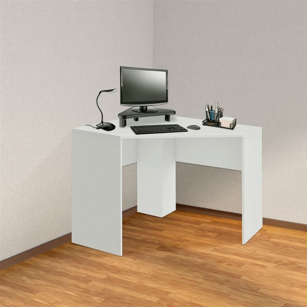 Mesa De Canto Para Computador 90x90cm Branco Fosco
