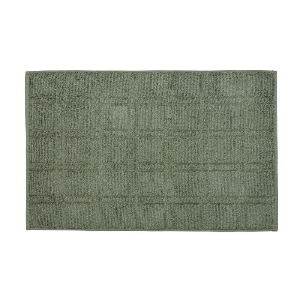 toalha de piso santista 100% algodão antiderrapante square verde