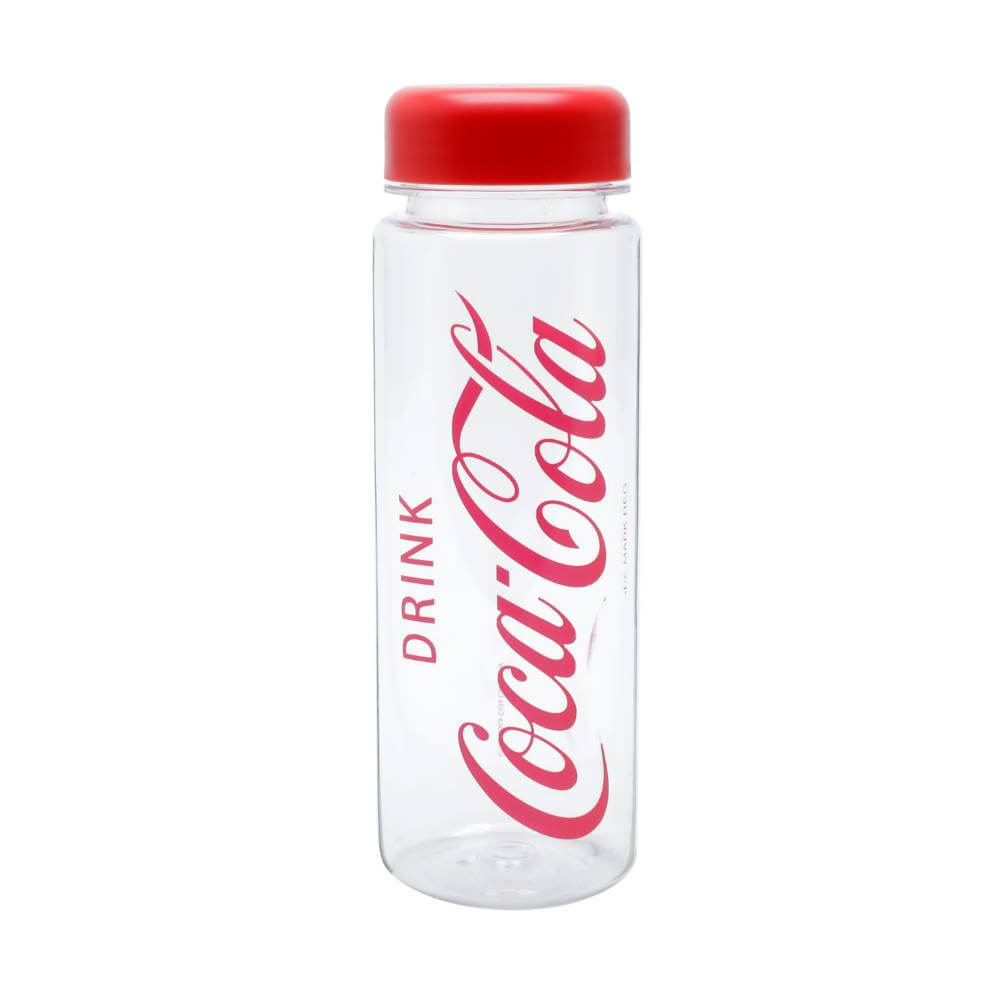 Garrafa Plástico Squeeze Coca-Cola Drink Transparente 7,2X7,2X24,5cm - 500ml