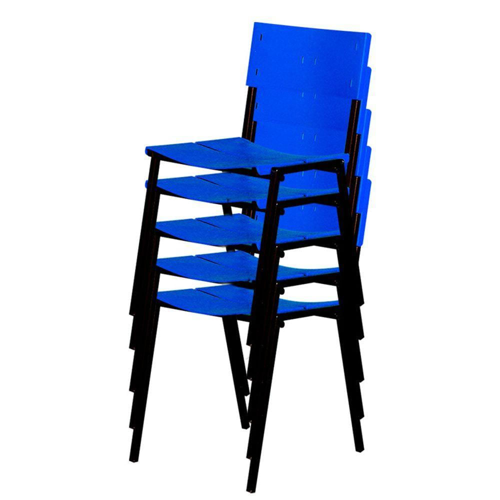 Cadeira Iso Empilhavel 5un Cor: Azul