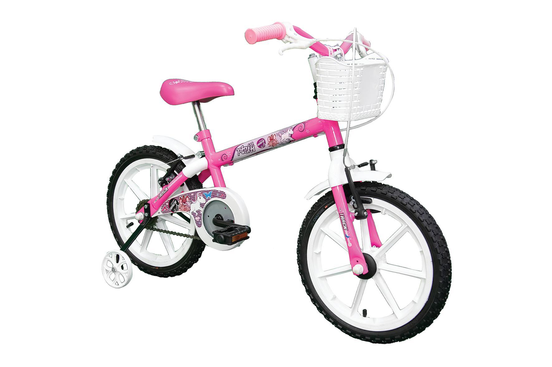 Bicicleta Infantil Aro 16 Track&Bikes Arco-Íris Rosa