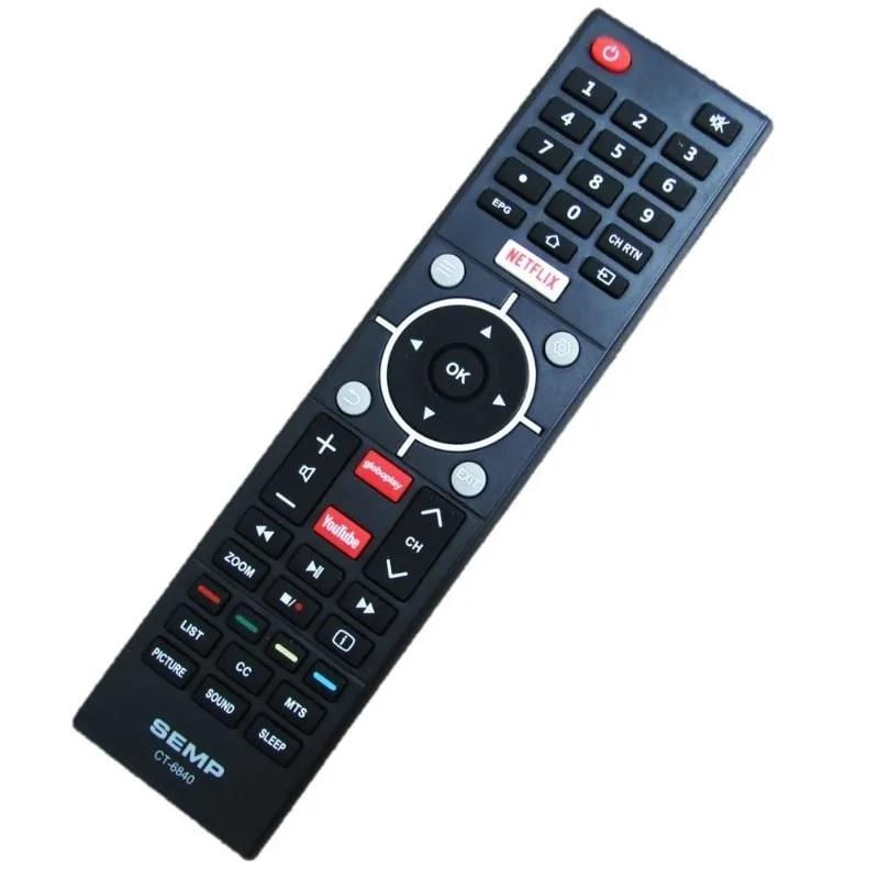 Controle Remoto P/ Tv Semp Toshiba Teclas Netflix Globoplay Youtube CT-6610 / 6840