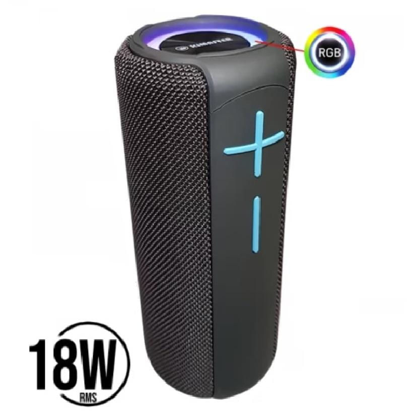 Caixa de Som Portátil Bluetooth IPX6 K450 Kimaster 18W Cinza
