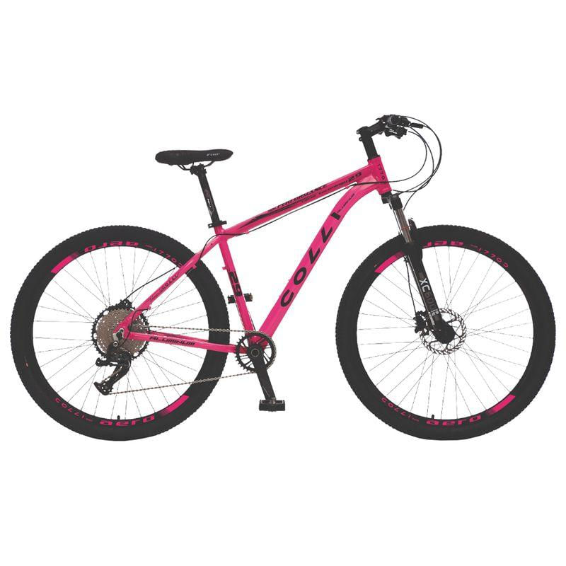 Bicicleta Colli Mtb, Aro 29, 12 Vel, Freios A Disco Rosa Neon
