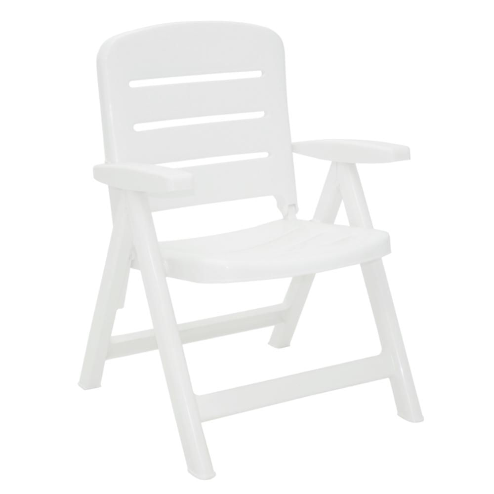 Cadeira Piscina Iracema Encosto Baixo Branco 3 Posições