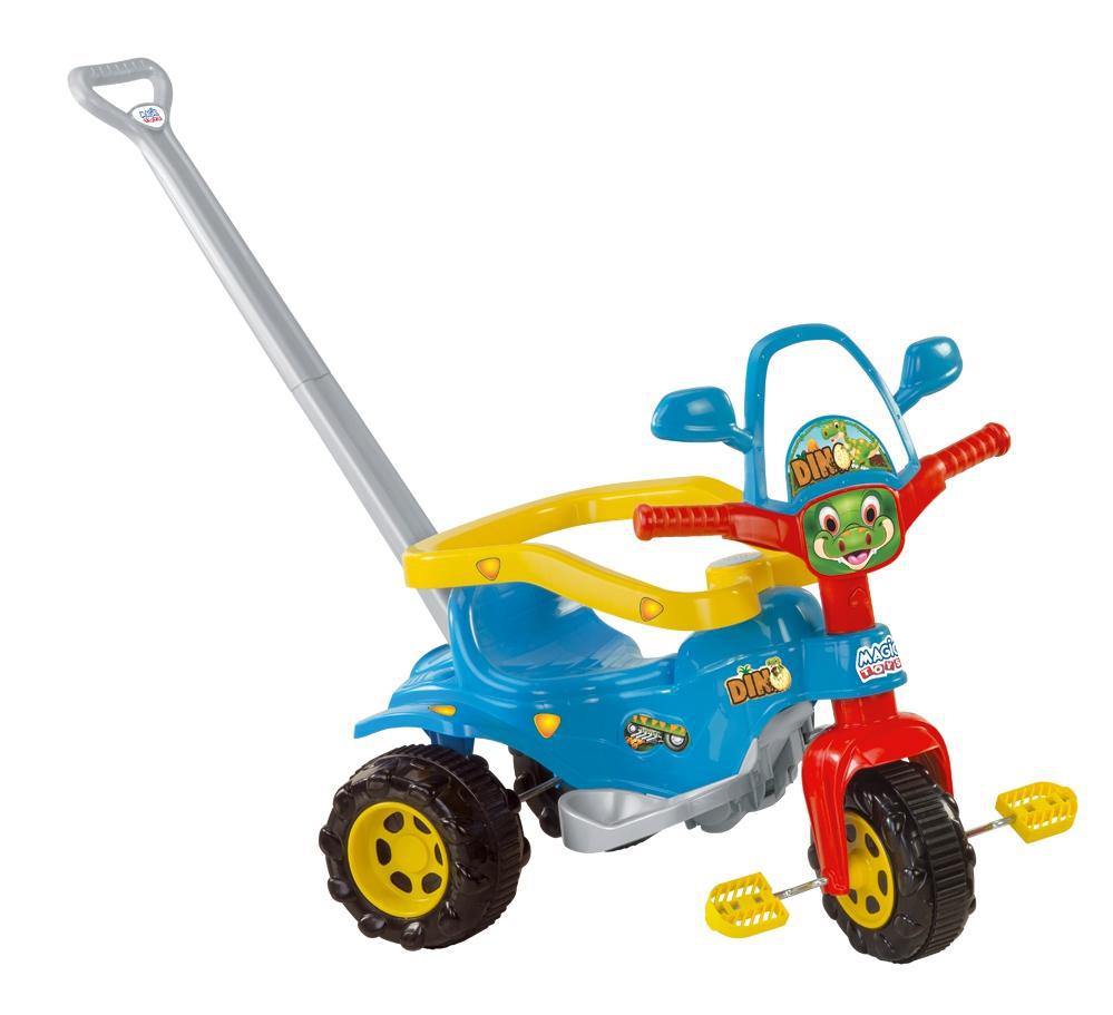 Triciclo Infantil Magic Toys Motoca Tico Tico Dino Azul