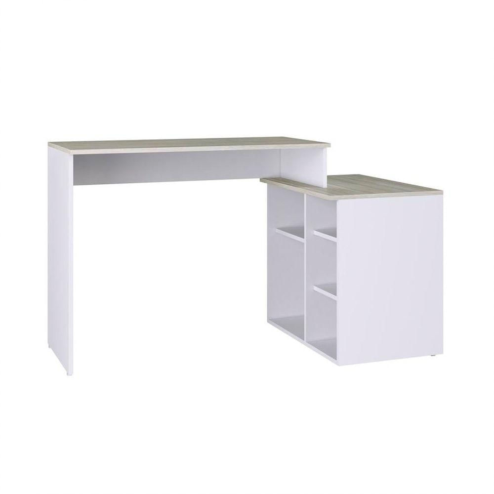 Mesa Escrivaninha Estilare Móveis Branco Com Off White