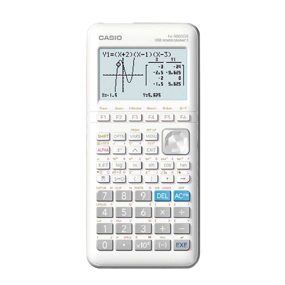 Calculadora gráfica Casio FX-9860GIII com Python, 2.900 funções e interface com PC via USB