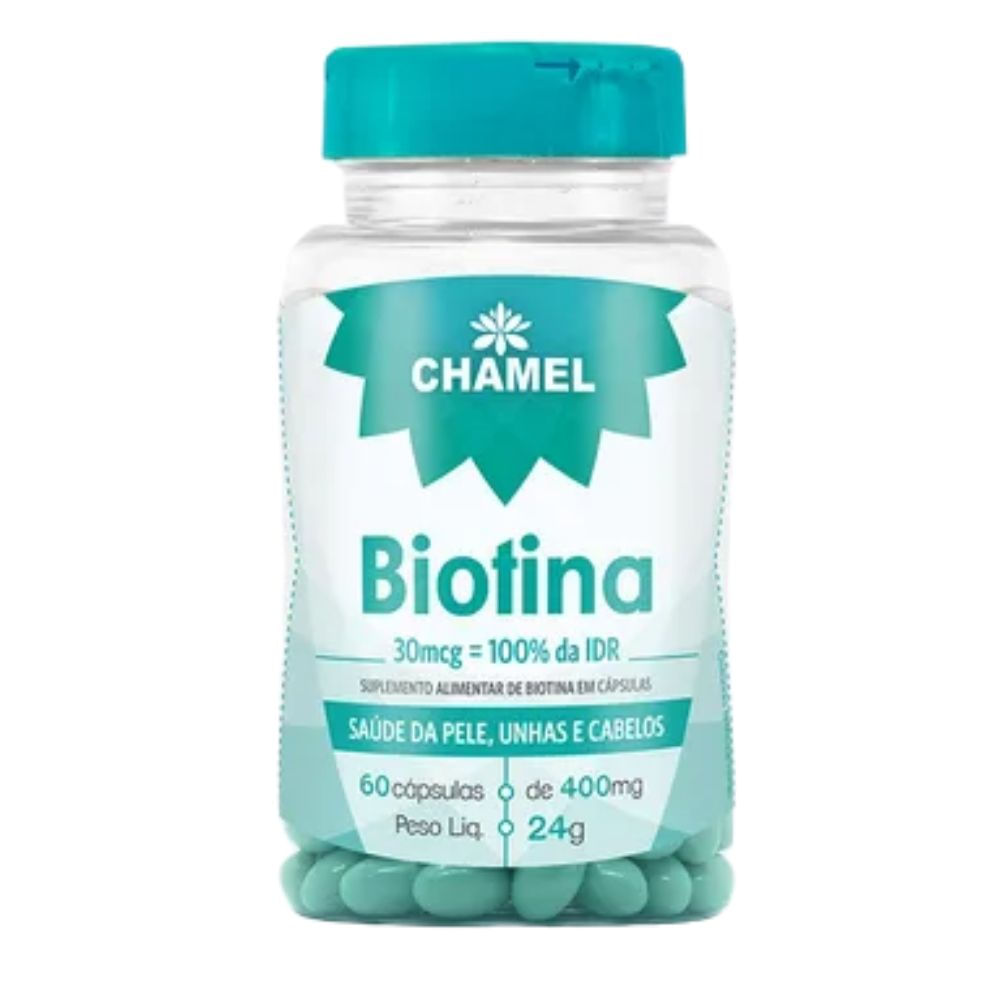 Biotina 30mcg     60 cápsulas de 400mg CHAMEL