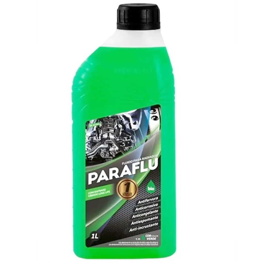 Aditivo de Radiador Paraflu Bio Concentrado Híbrido Long Life Coloração Verde 1L