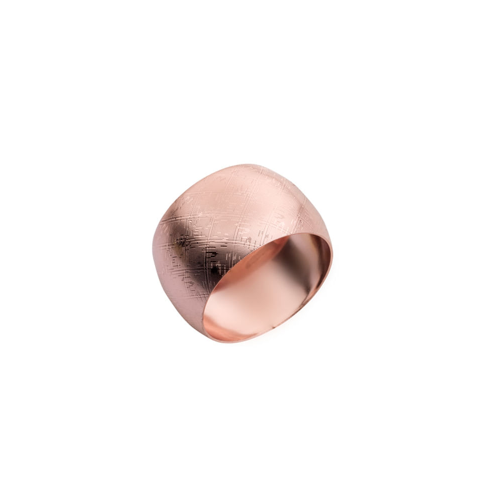 Jogo anéis de guardanapo em aço Lyor Losango 4,5cm 4 peças cobre