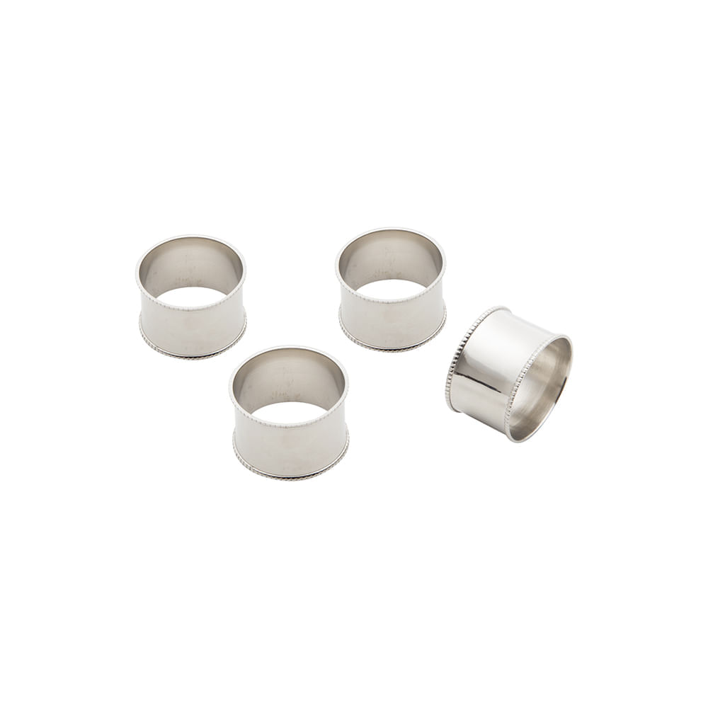 Jogo de anéis redondos para guardanapos em metal Royal Decor 4 peças