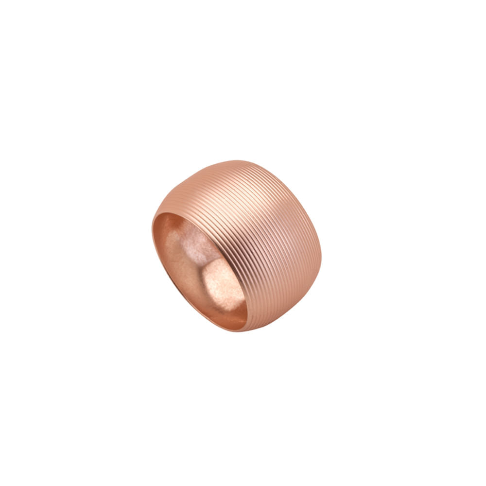 Jogo anéis de guardanapo em aço Lyor Circle 4,5cm 4 peças cobre