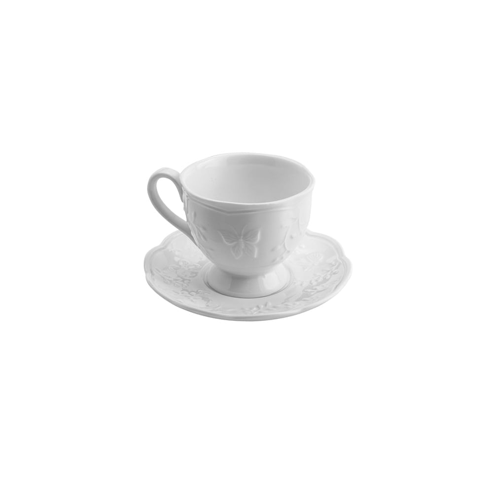 Xícara de chá em porcelana Lyor Butterfly 200ml