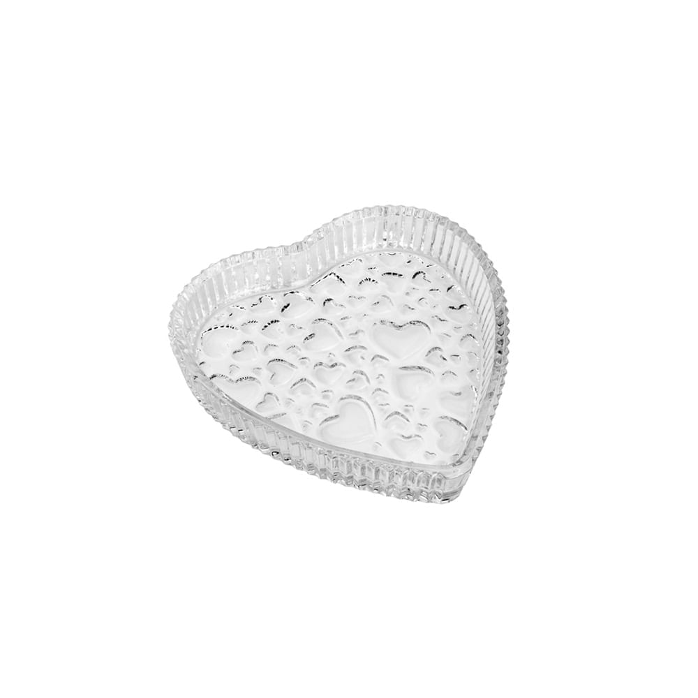 Petisqueira em cristal Lyor Cute Heart 18,7X3,3cm