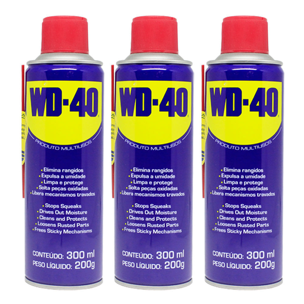 Lubrificante WD-40 Desengripante Multiuso Spray 300ML 3 UN