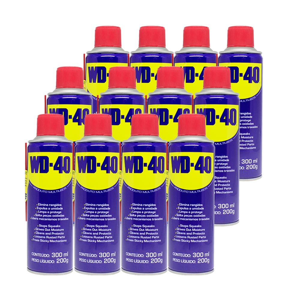 Lubrificante WD-40 Desengripante Multiuso Spray 300ML 12 UN