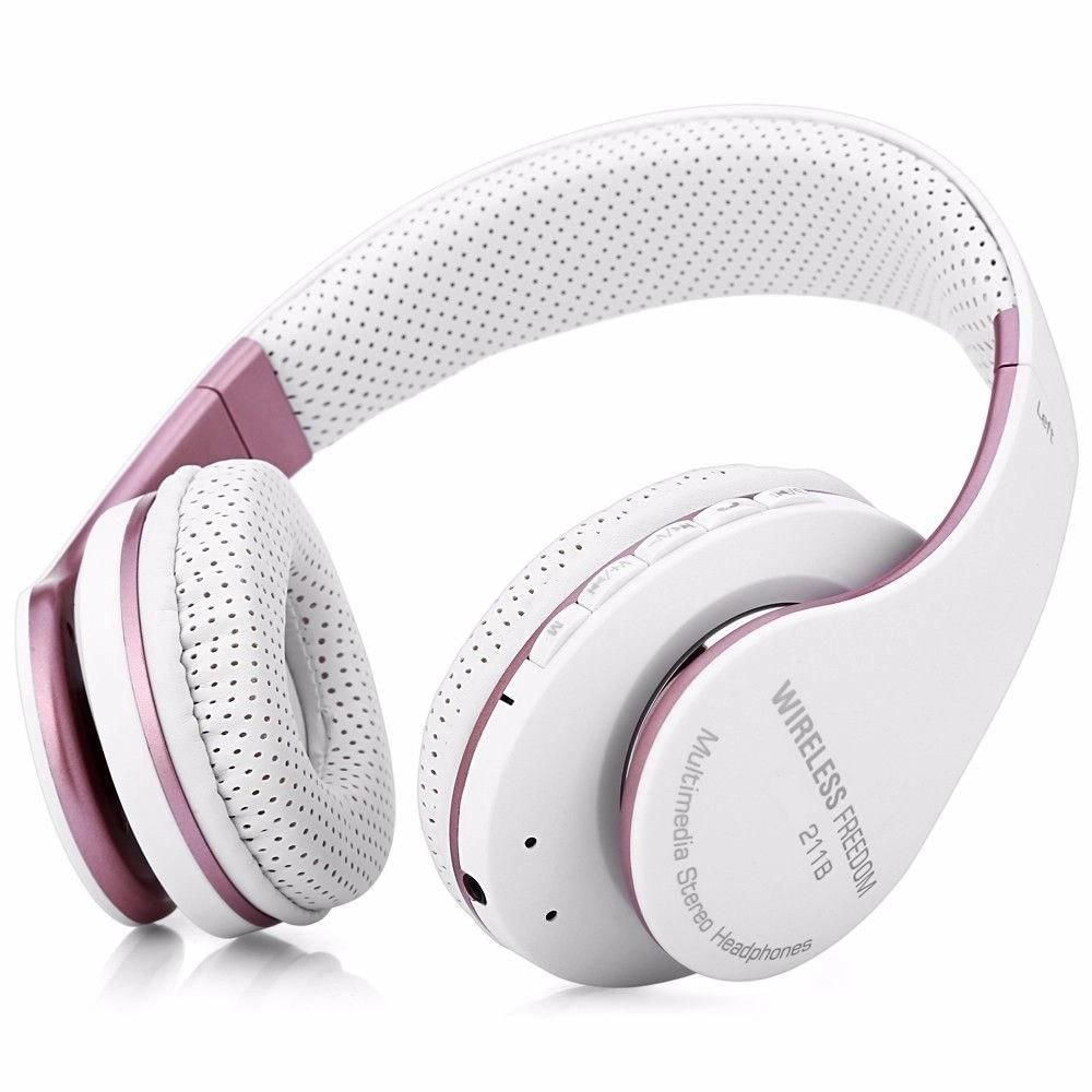 Fone Bluetooth Stereo Headset Áudio 2 Canais Com Microfone Branco