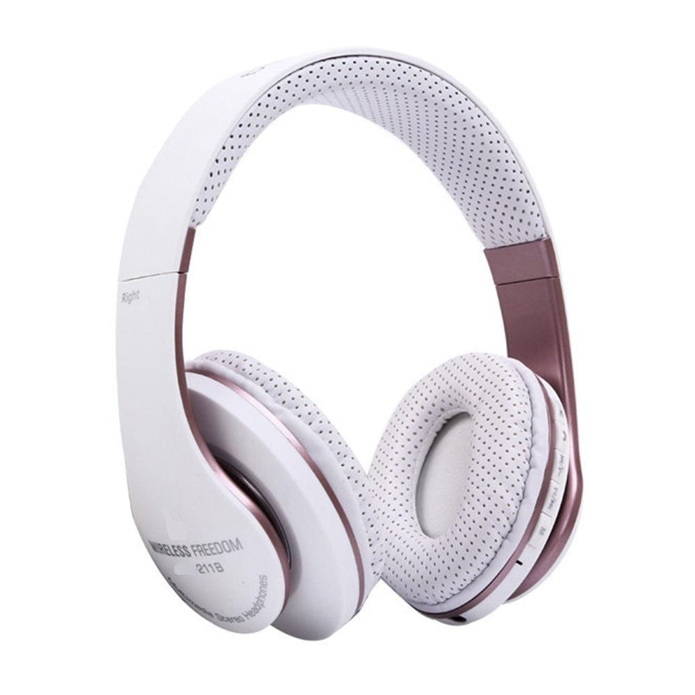Fone Bluetooth Stereo Headset Áudio Com Microfone B Max BM-211bt - Branco