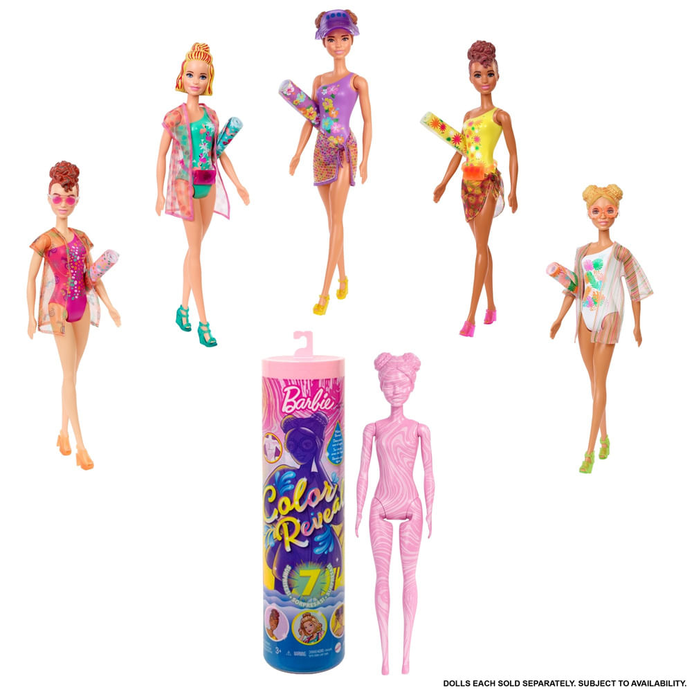 Barbie Color Reveal Areia e Sol GWC57 Mattel Sortida