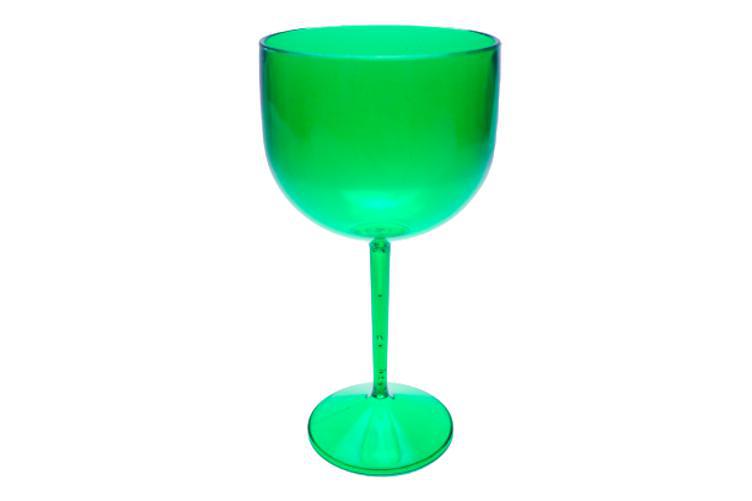 Kit 6 Taças De Gin Acrílico Cristal Verde 550 Ml