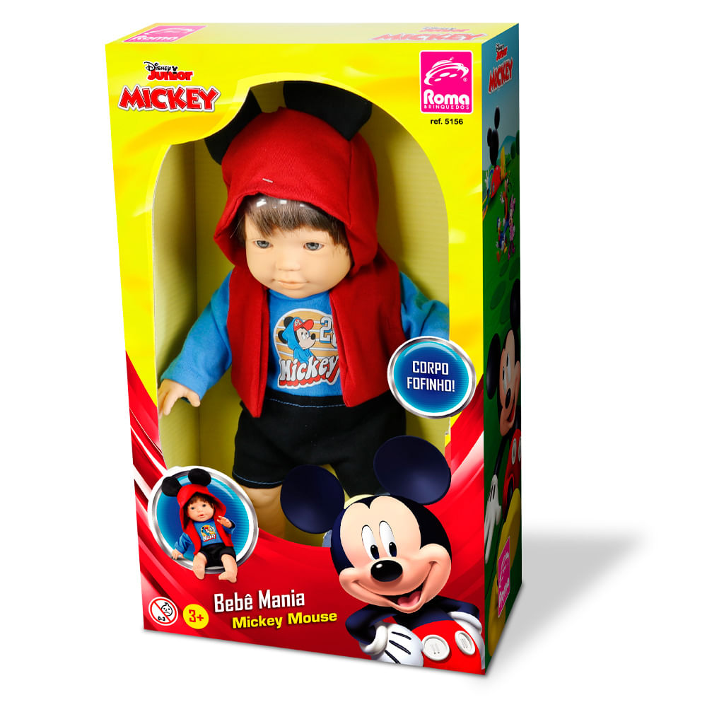 Boneco Bebê Mania Mickey 5156 Roma