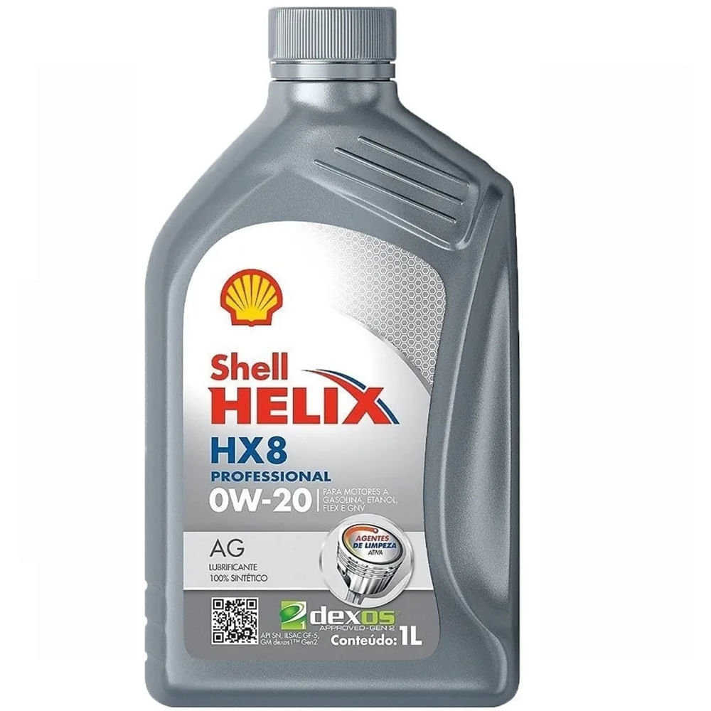 Óleo Lubrificante do Motor Shell HX8 Professional 0W20 AG 100% Sintético 1L