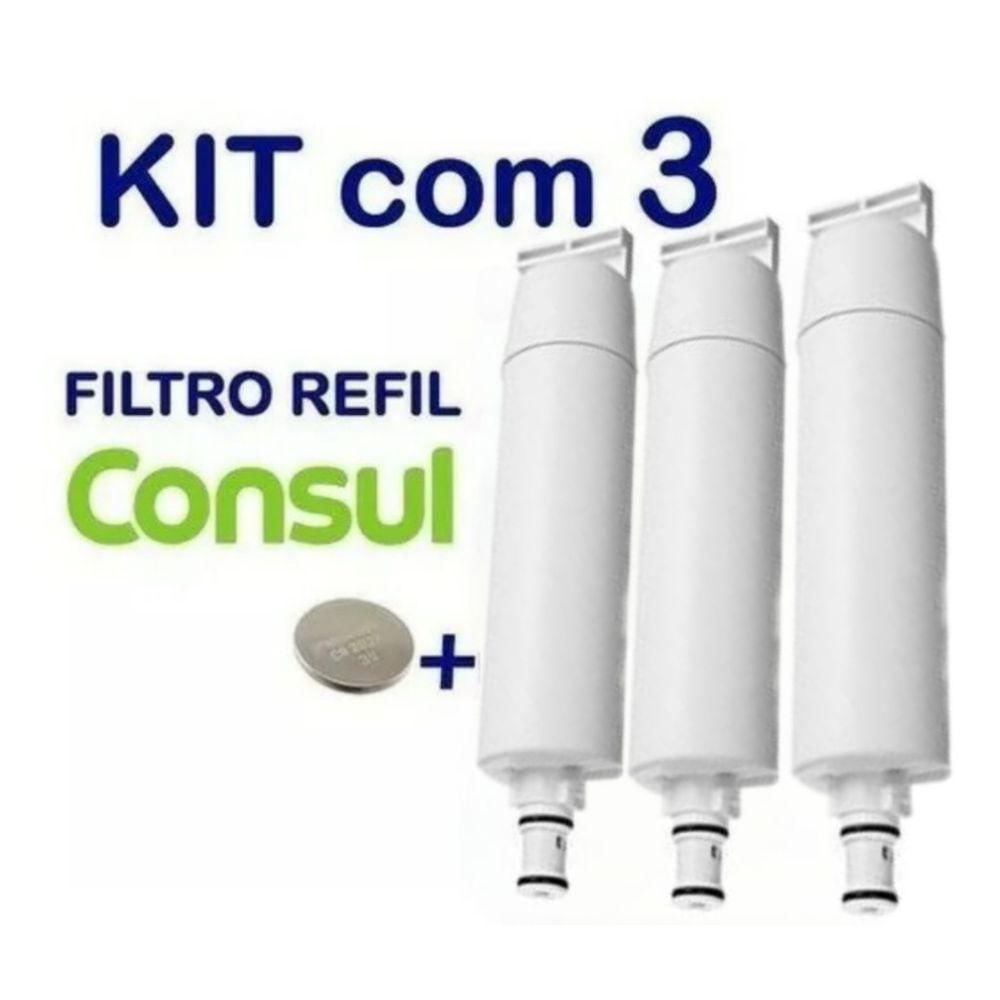 Kit 3 Filtro Refil Consul Para Purificador De Água Cpc31Af