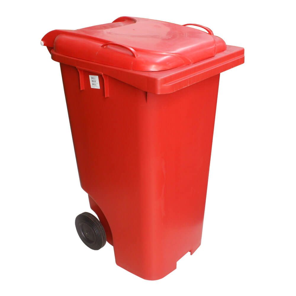 Contêiner de Lixo JSN em Plástico com Rodas 240 LT Vermelho