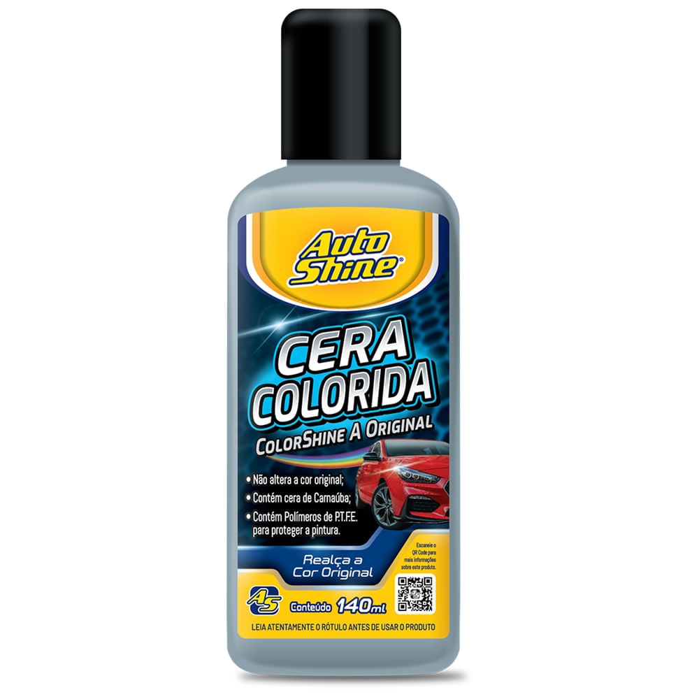 Cera Colorshine Cinza 140ml - Auto Shine