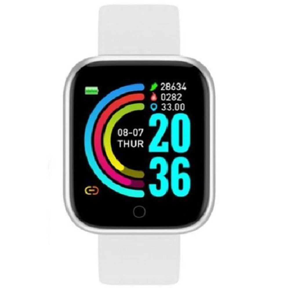 Relógio Inteligente Smartwatch D20 Bluetooth Branco