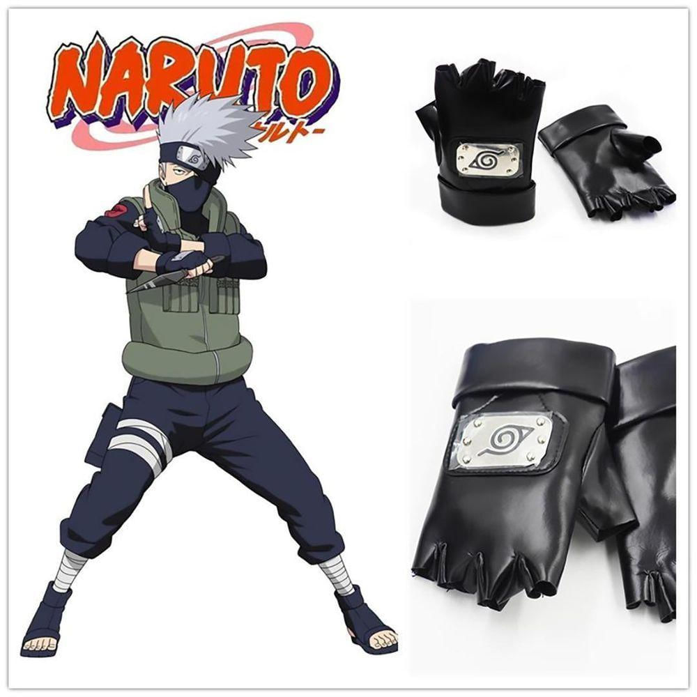 Luvas De Couro Kakashi Hatake Sensei Ninja Que Copia Naruto