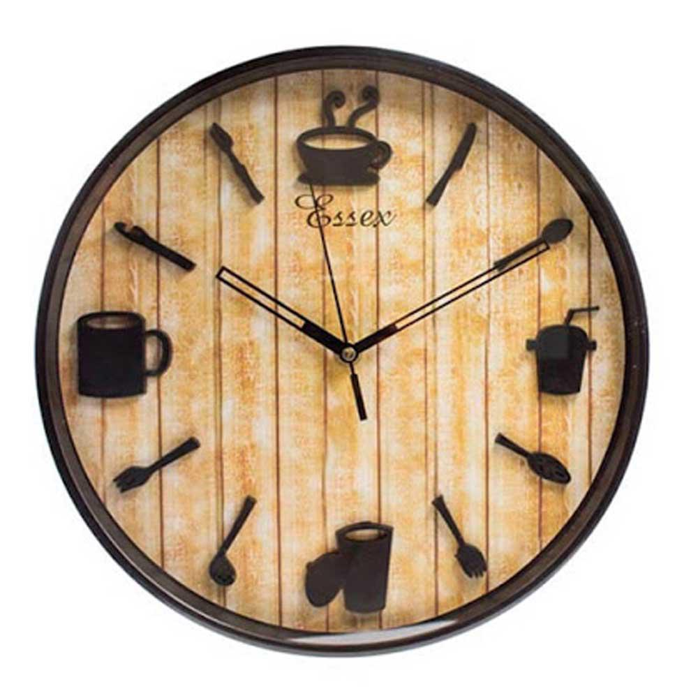 Relógio De Parede Cozinha 30Cm 1 Pilha Aa Classic Coffee