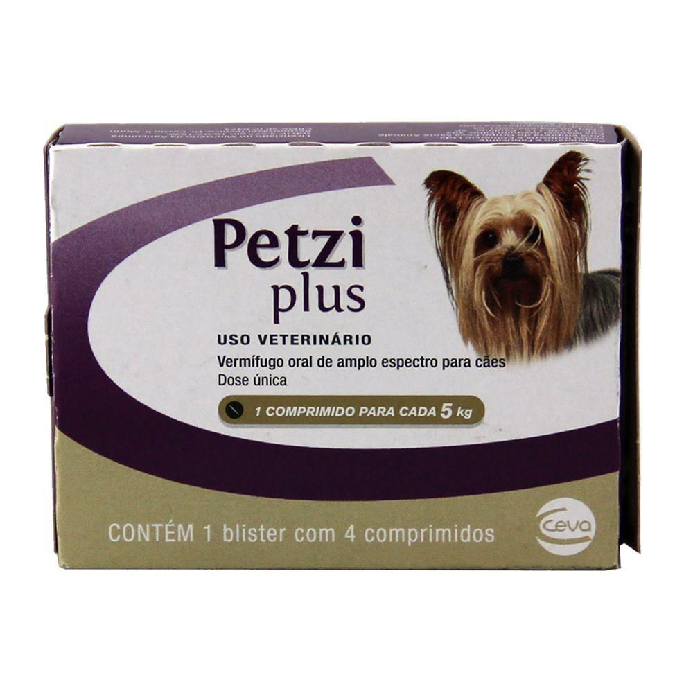Petzi Plus 400mg Cães 5kg 4 Comprimidos Ceva