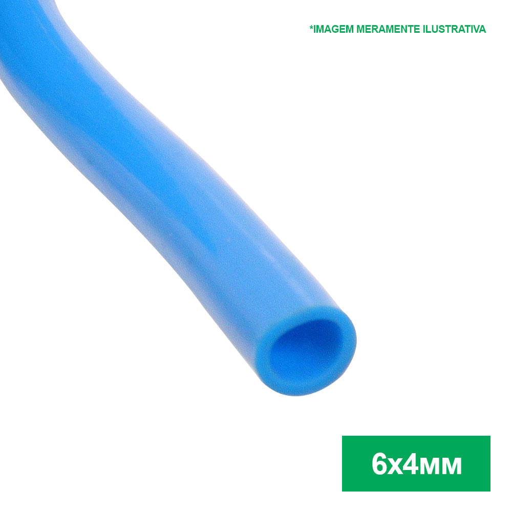 Tubo Espiral PU Elastobor 06CM X 04CM com 7,5 Metros Azul