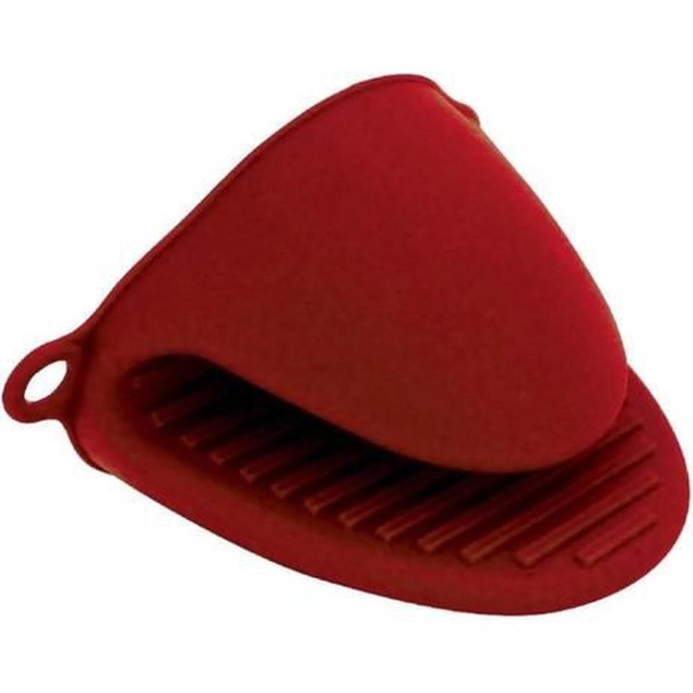 Luva De Silicone Bico De Pato Térmica Vermelha Para Dedos