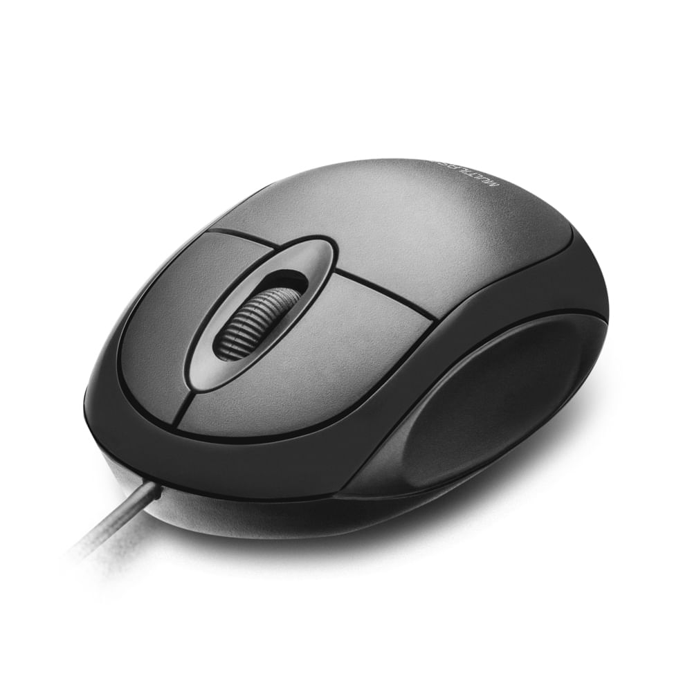 Mouse Com Fio Classic Conexão USB 1200dpi Cabo de 120cm 3 Botões Preto - MO300 MO300