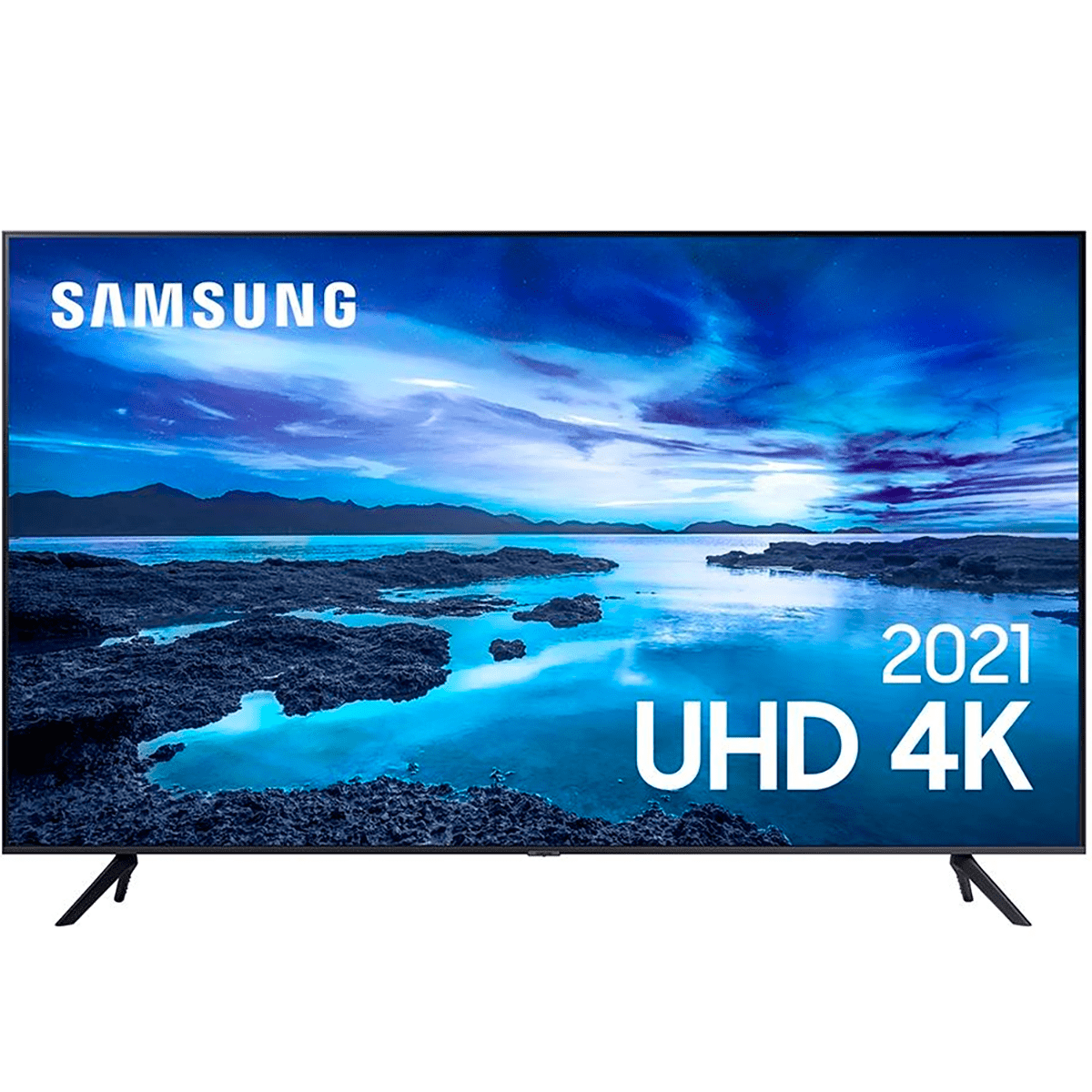 Smart TV Samsung 65" UHD 4K UN65AU7700GXZD Controle Único Cinza Titan Bivolt