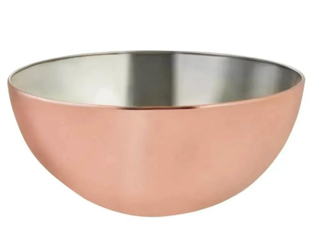 Tigela Bowl De Inox Bronze 28x13 Cm - Mimo