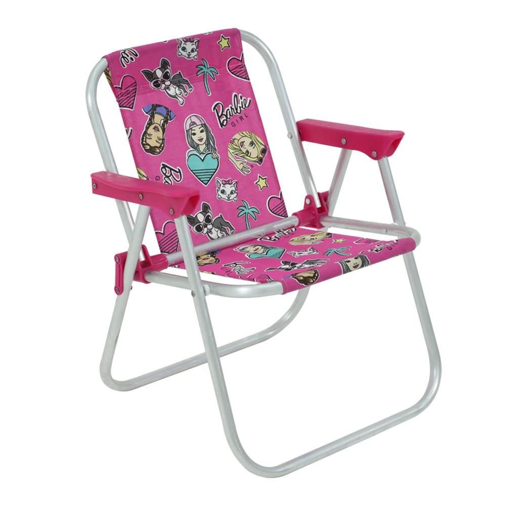 Cadeira de Praia Infantil Aluminio Barbie Bel 25210