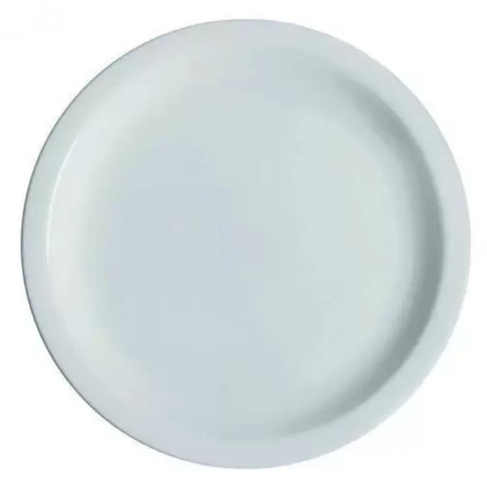Jogo 6 Pratos de Sobremesa Branco Cerâmica - Porcelart