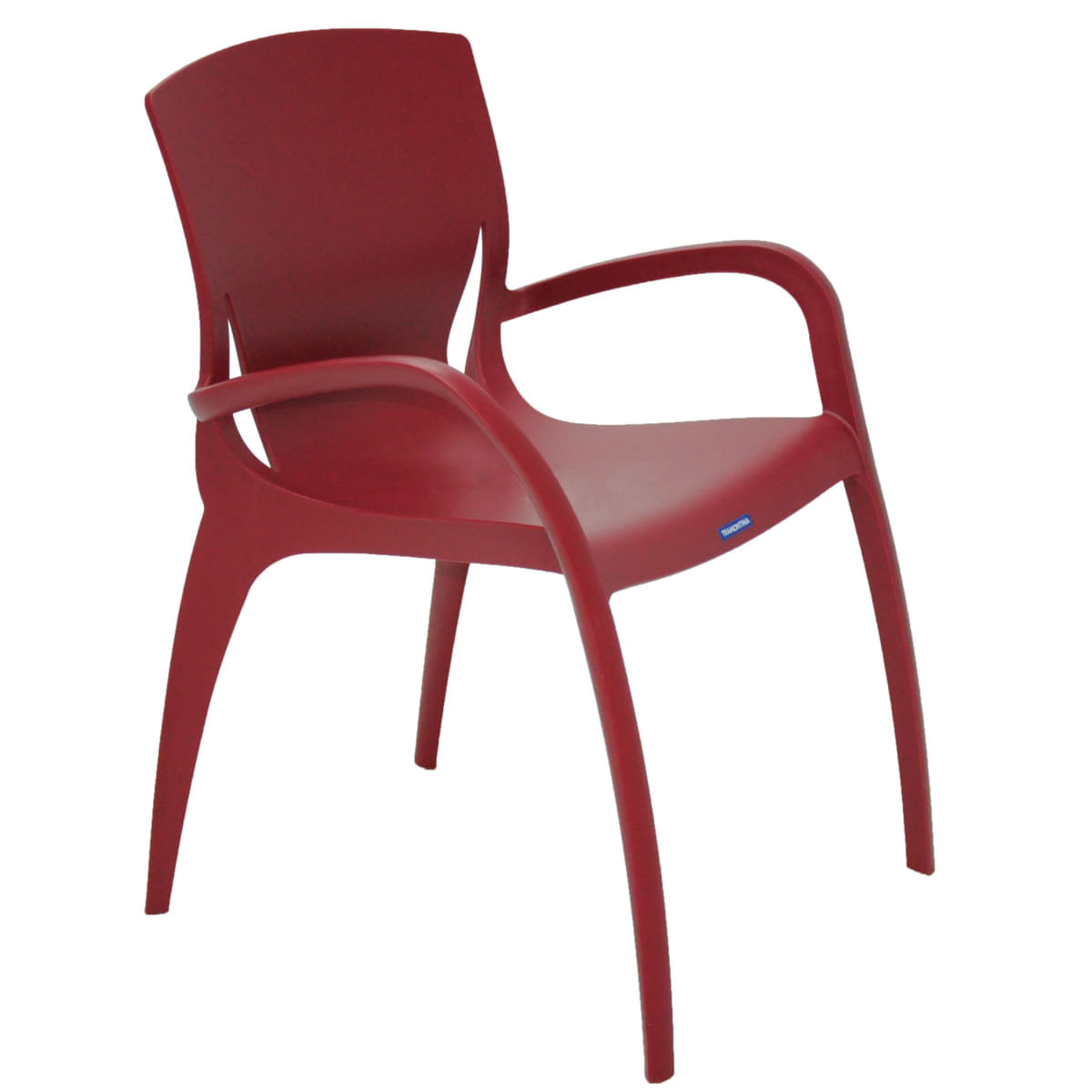 Cadeira Tramontina Clarice em Polipropileno e Fibra de Vidro Marsala