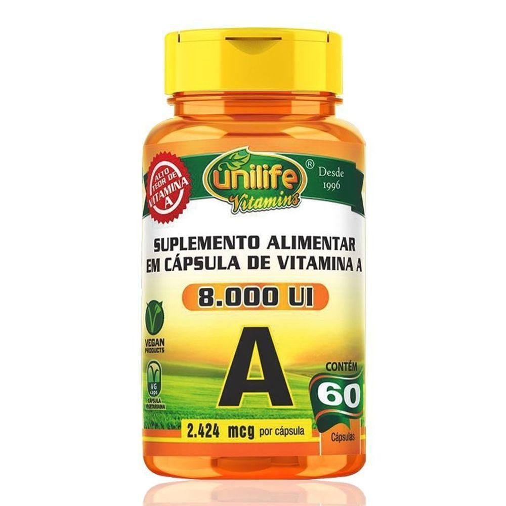 Vitamina A Retinol 60 Cápsulas Unilife