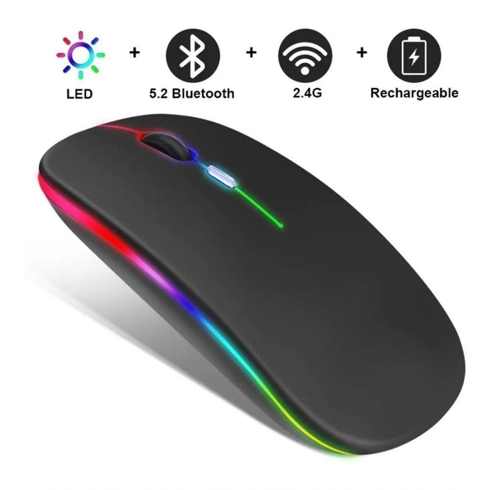 Mouse Sem Fio Bluetooth Wireless Recarregável E-1300 Pro Pre