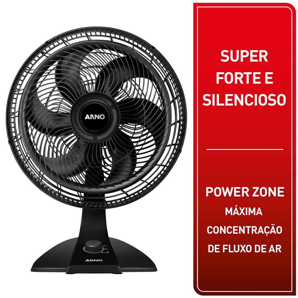 Ventilador de Mesa Arno 40cm Turbo Power Zone VF42 Preto 127V